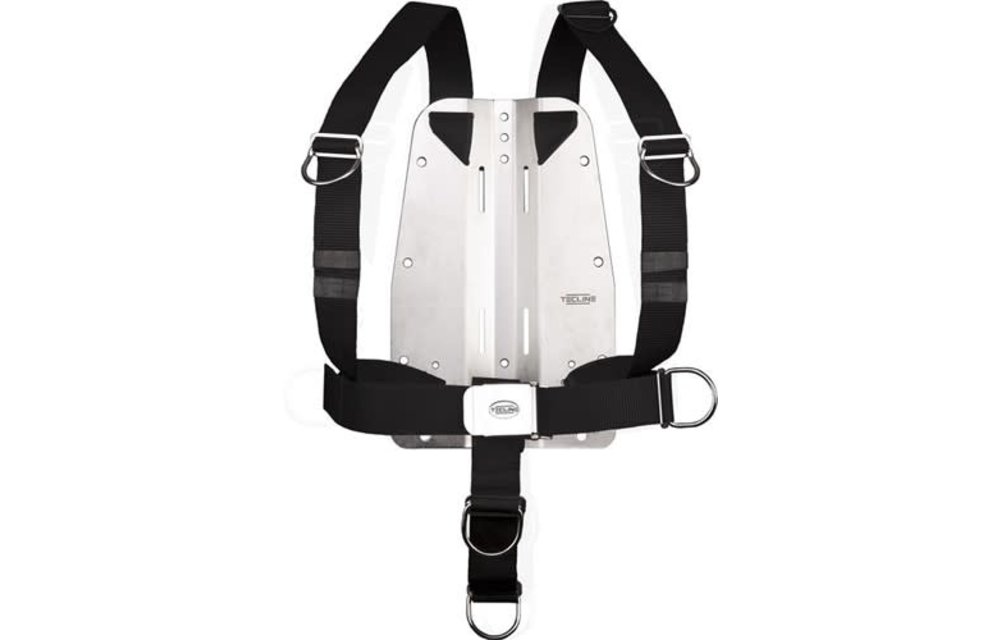 Harness TecLine DIR standaard webbing - incl. 6mm SS backplate - weight 5,0 kg