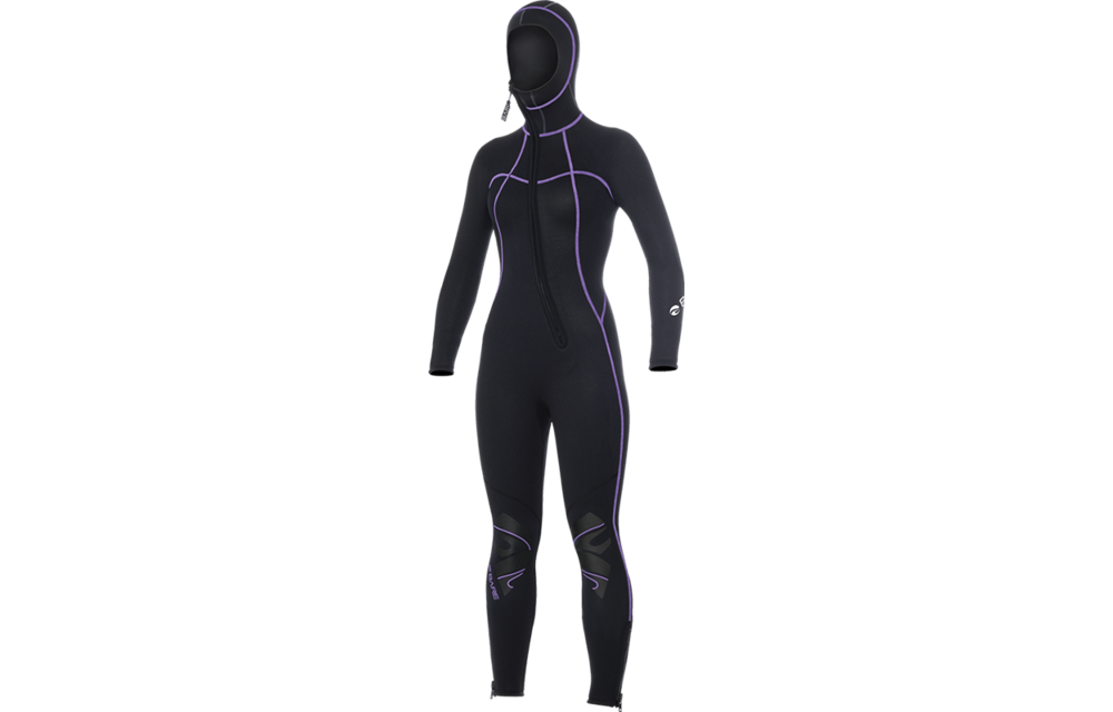 7mm Nixie S-Flex Hooded Full Black - Women