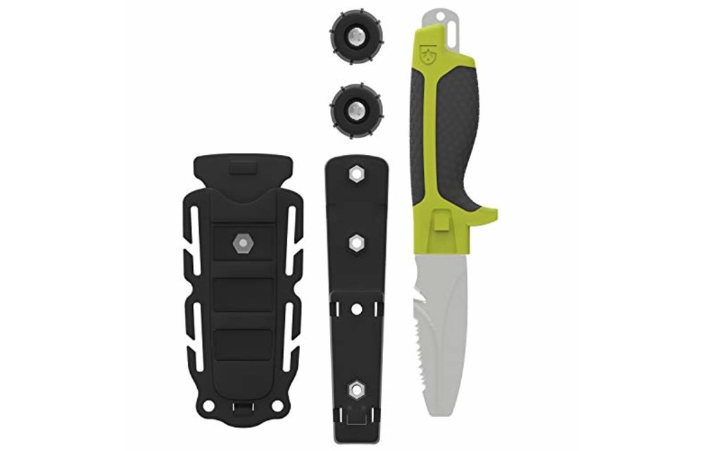 Gear Aid TANU™ NavGreen Dive and Rescue Knife + B.C.D. Adaptor