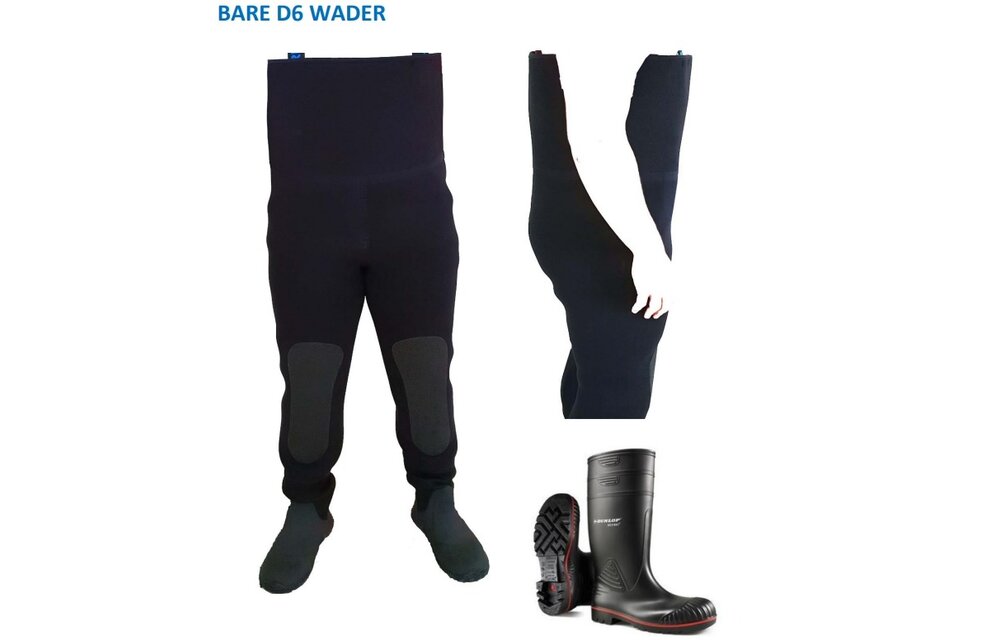 D6 Pro Dry Wader Black