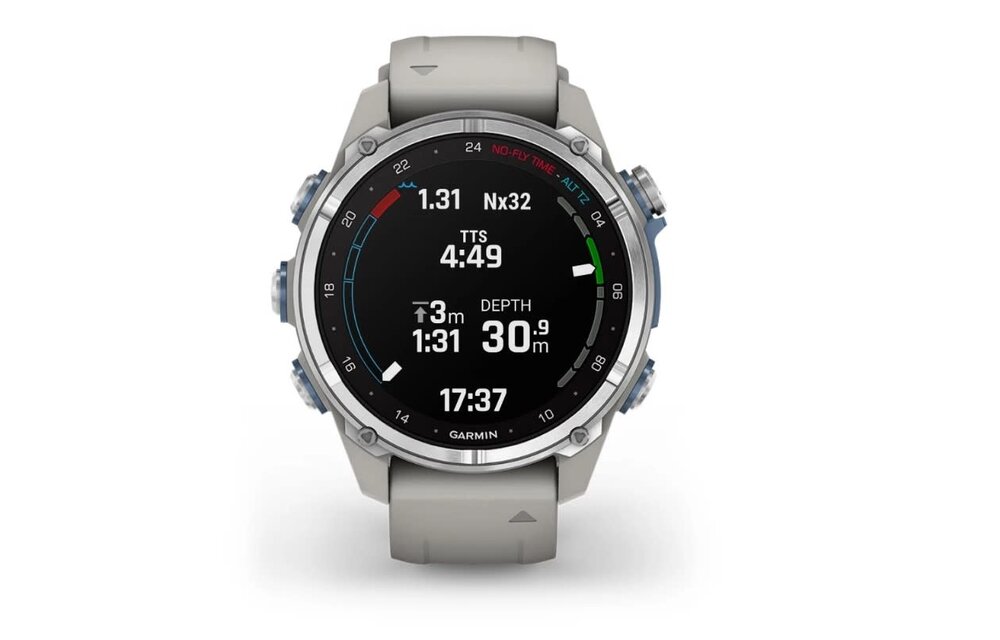 Descent Mk3 (43 mm) met siliconen band Fog Grey