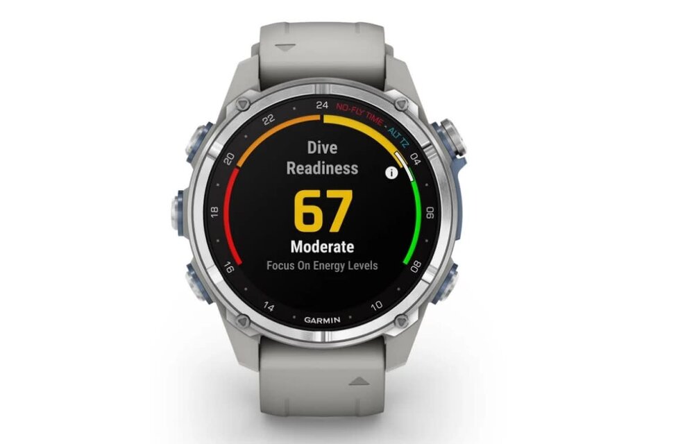 Descent Mk3 (43 mm) met siliconen band Fog Grey