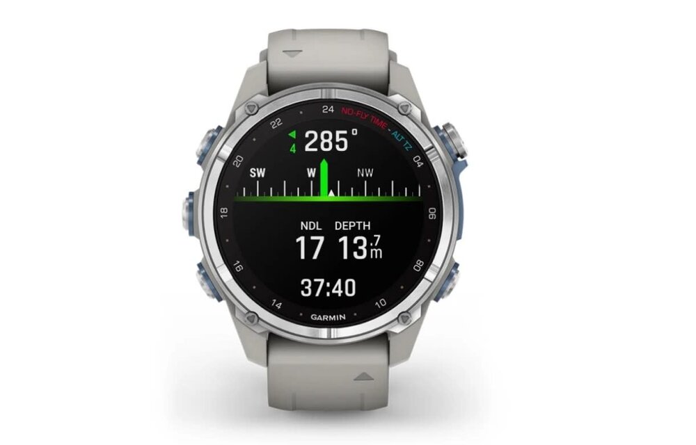 Descent Mk3 (43 mm) met siliconen band Fog Grey
