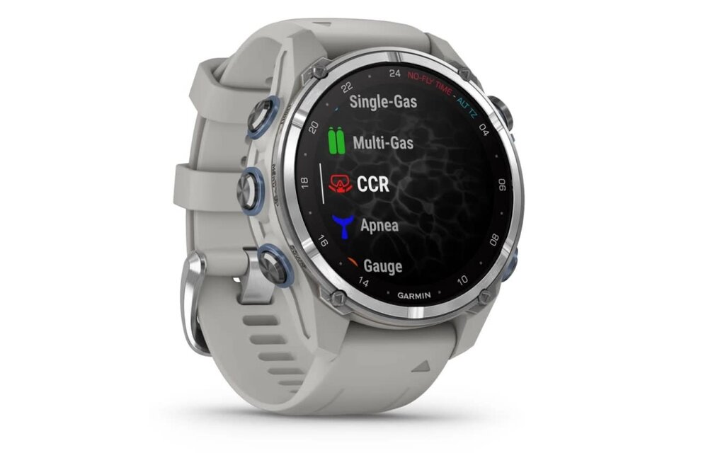 Descent Mk3 (43 mm) met siliconen band Fog Grey