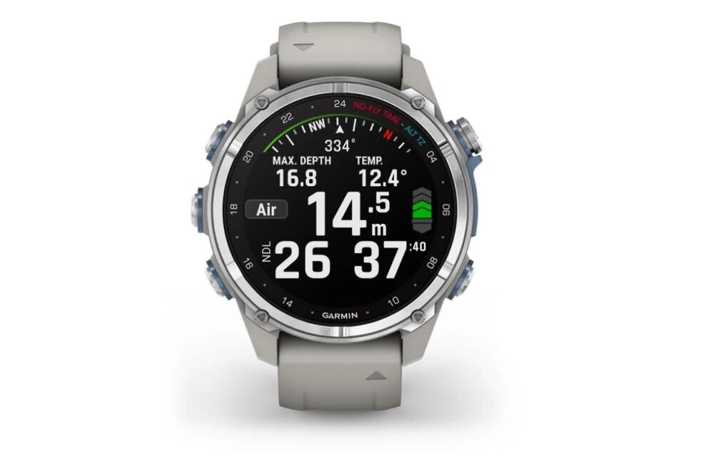 Descent Mk3 (43 mm) met siliconen band Fog Grey