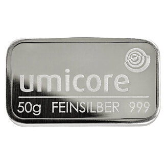 Umicore 50 gram fijnzilver Umicore