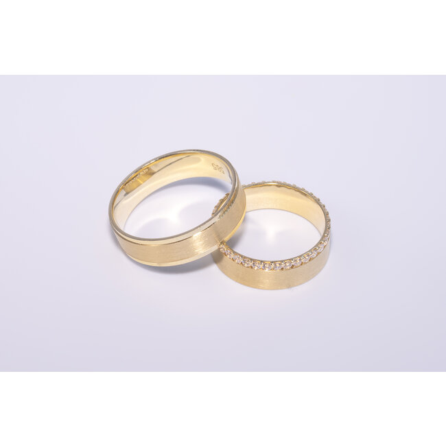 14 krt gouden trouwring