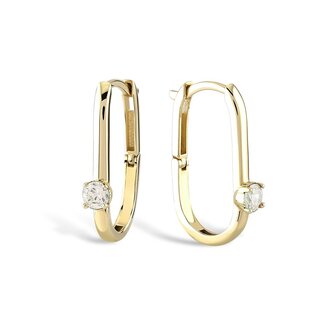 Oorringen met solitaire zirkonia