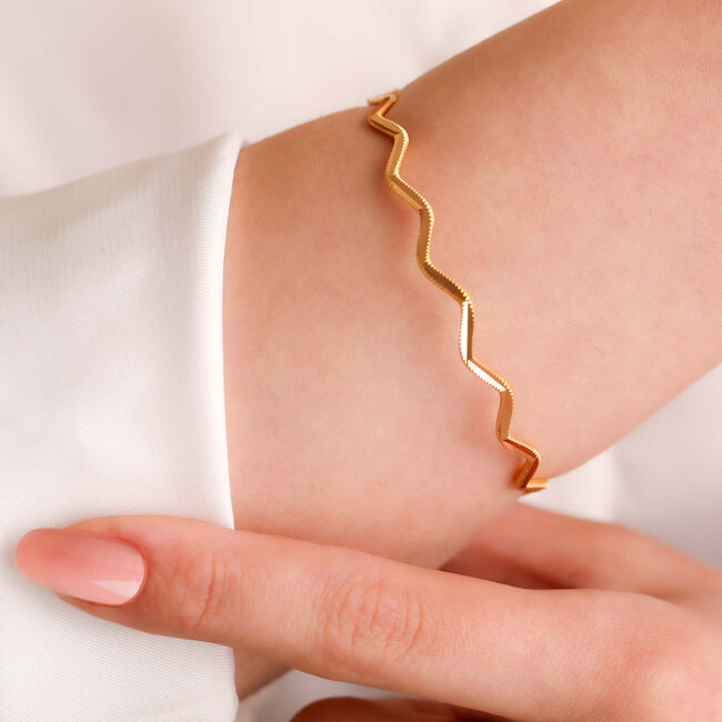 22 krt gouden Ajda zig-zag armband