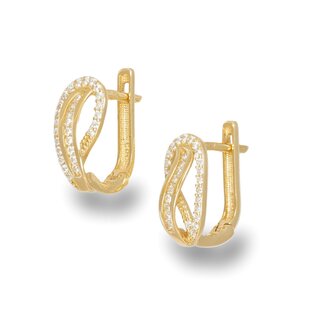 Oorringen met zirkonia design