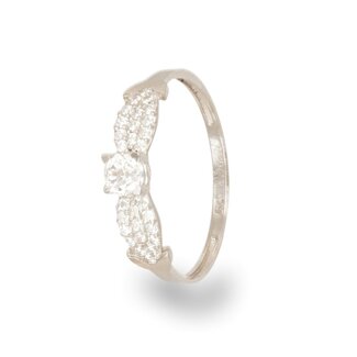 Witgouden Ring met Zirkonia