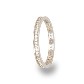 Fijne Eternity Ring Witgoud