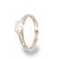 Elegante Solitaire Ring Witgoudkleur