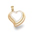 Open hart hanger met zirkonia