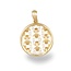 Gouden Schakel Hanger met Zirkonia