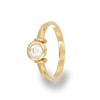 Fijne Ring met Zirkonia Steen
