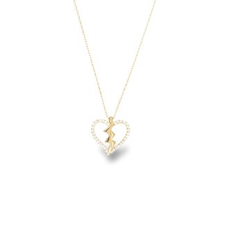 Gebroken Hart Collier met Zirkonia