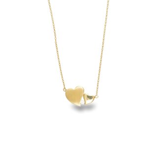 Gouden Hart Collier met Graveeroptie
