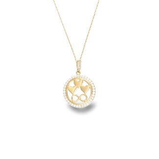 Gouden Hart Collier met Zirkonia
