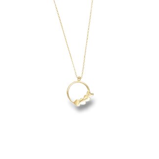 Gouden Mama Collier met Hartjes