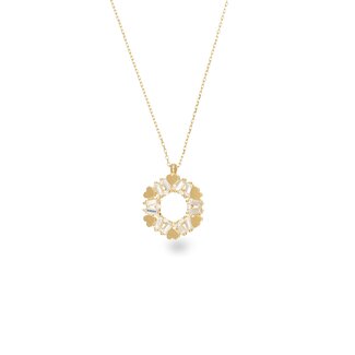 Gouden Hartjes Collier met Zirkonia