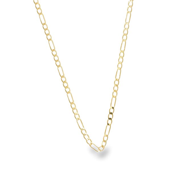 Elegante gouden Figaro ketting met klassieke schakels