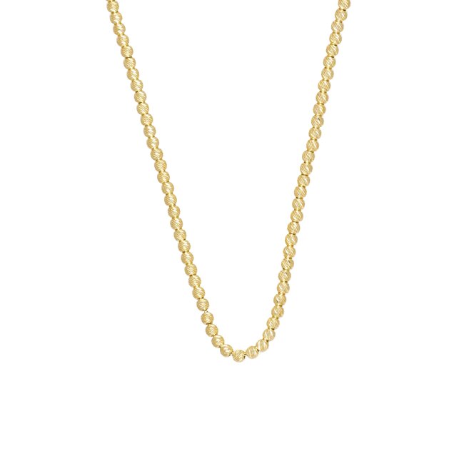 Elegante gouden dorika balletjes ketting met subtiele glans