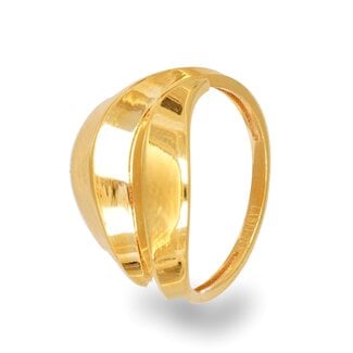 Goldmine 22 Karaat Gouden Ring Met Golvend Design