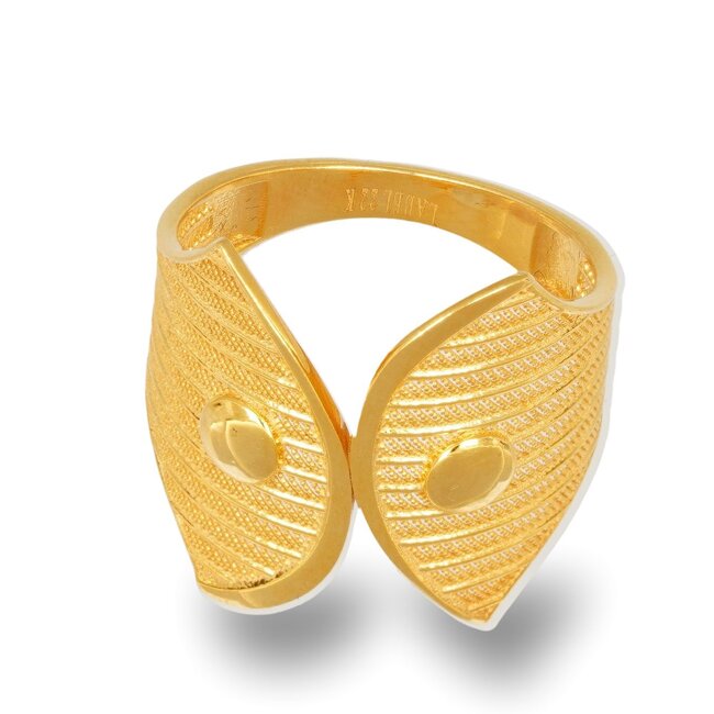 Goldmine 22-karaat-gouden-ring-dubbel-design