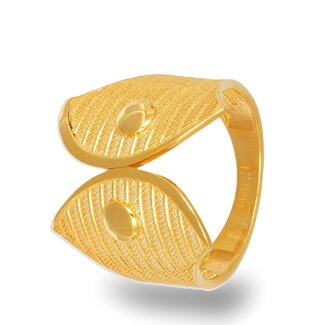 Goldmine 22 Karaat Gouden Ring Met Dubbel Design