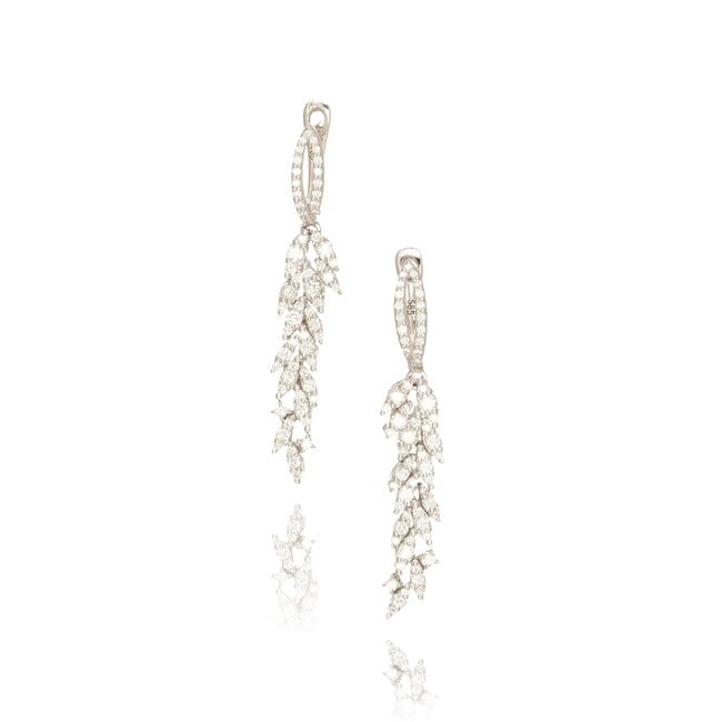 Elegante diamanten oorbellen met luxe schittering