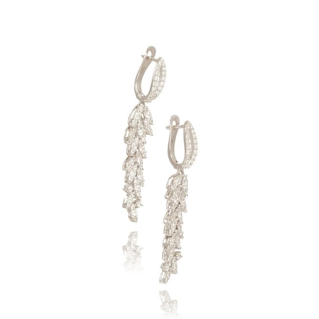Elegante diamanten oorbellen met luxe schittering