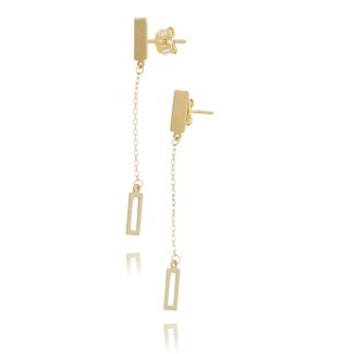 Gouden minimalistische oorhangers