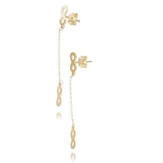 Gouden infinity oorhangers