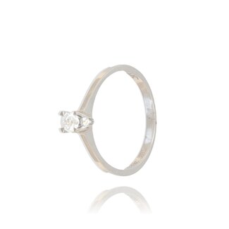 Moderne Diamanten Ring Witgoud