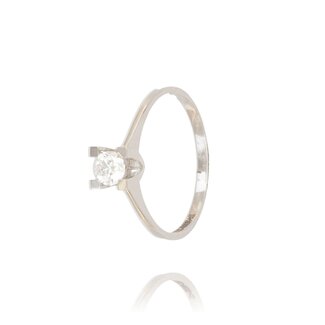 Elegante Diamanten Ring Witgoud