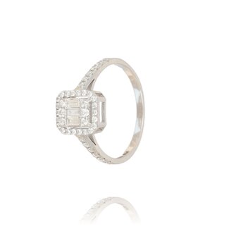 Exclusieve Diamanten Ring met Baguette Stenen