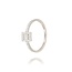 Elegante Witgouden Diamanten Ring met Vierkante Zetting