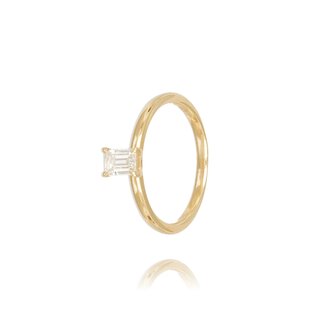 Moderne Gouden Ring met Radiant Diamant 0.31 ct