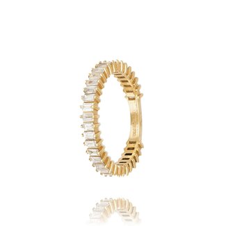 Elegante Diamanten Ring Geelgoud