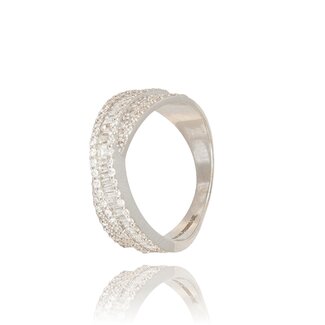 Witgouden Diamanten Ring met 1.06 ct Baguette Diamanten