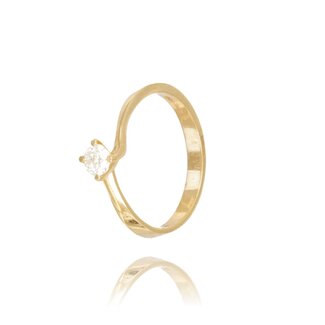 Geelgouden Solitaire Ring met 0.25 ct Diamant