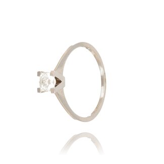 Witgouden Solitaire Ring met 0.50 ct Diamant