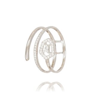 Witgouden Designring met 0.21 ct Diamant