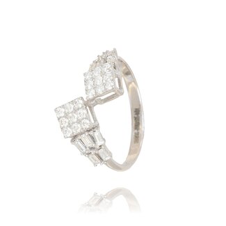Witgouden Ring met 0.81 ct Diamant