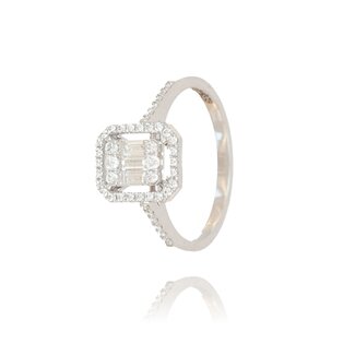 Rechthoekige Ring met 0.43 ct Diamanten