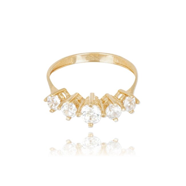 Elegante Trinity Ring met Fonkelende Zirkonia