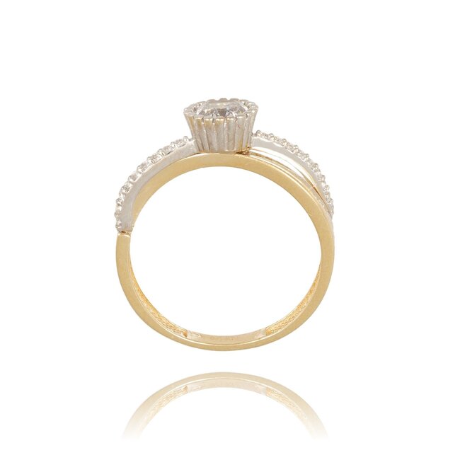Luxe Ring met Centrale Zirkonia Steen
