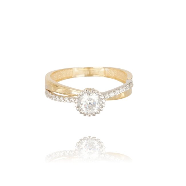 Luxe Ring met Centrale Zirkonia Steen