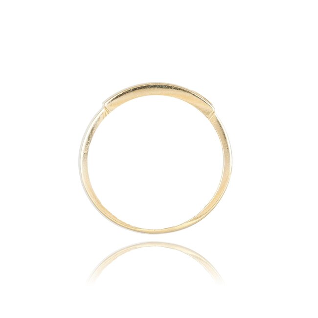 14 Karaat Geelgouden Ring met Hart Detail